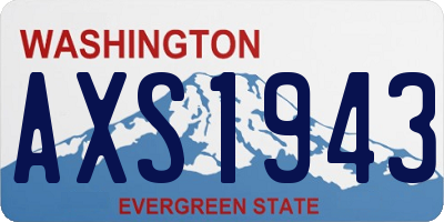 WA license plate AXS1943