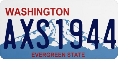 WA license plate AXS1944