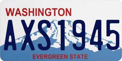 WA license plate AXS1945
