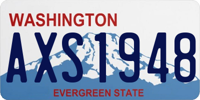 WA license plate AXS1948