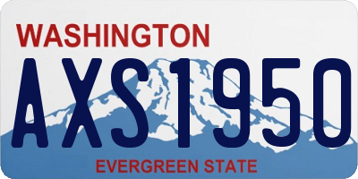 WA license plate AXS1950