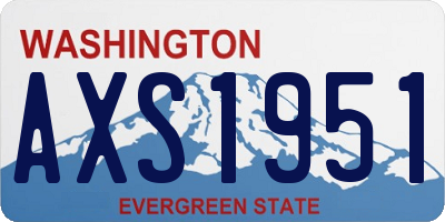 WA license plate AXS1951