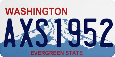 WA license plate AXS1952