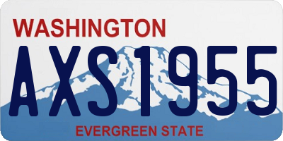 WA license plate AXS1955