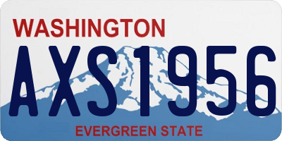 WA license plate AXS1956