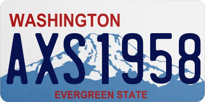 WA license plate AXS1958