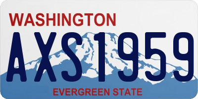 WA license plate AXS1959