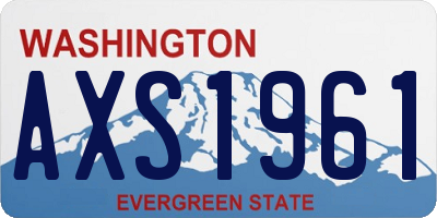 WA license plate AXS1961