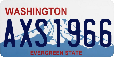 WA license plate AXS1966