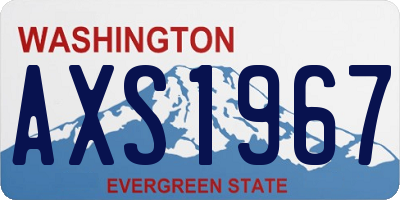 WA license plate AXS1967