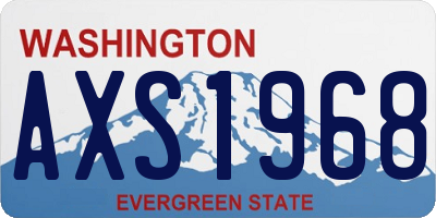 WA license plate AXS1968