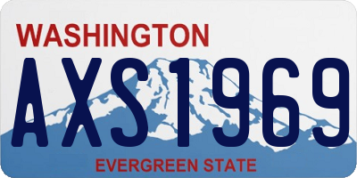 WA license plate AXS1969