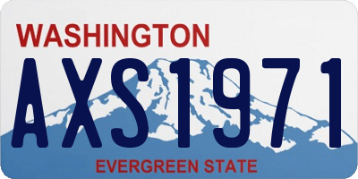 WA license plate AXS1971