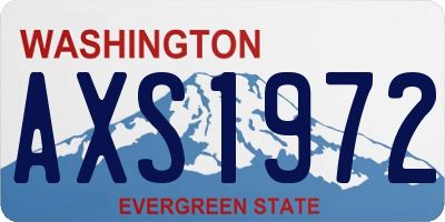 WA license plate AXS1972