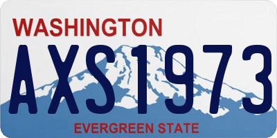 WA license plate AXS1973