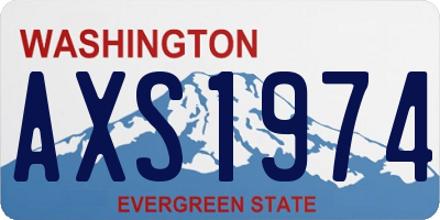 WA license plate AXS1974