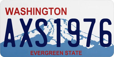 WA license plate AXS1976