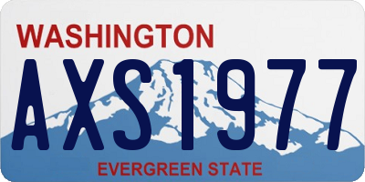 WA license plate AXS1977