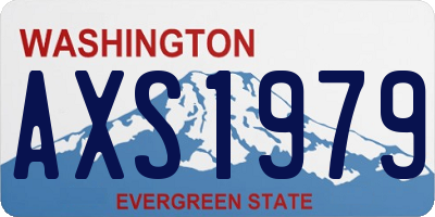 WA license plate AXS1979