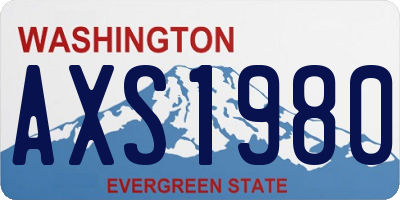 WA license plate AXS1980