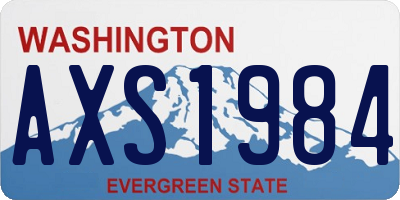 WA license plate AXS1984