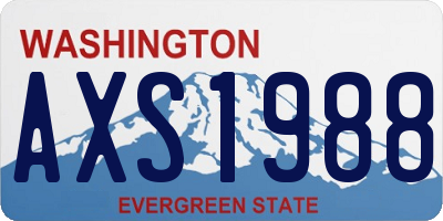WA license plate AXS1988