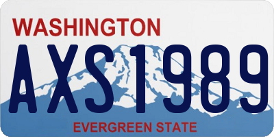 WA license plate AXS1989