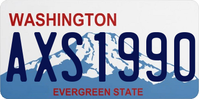 WA license plate AXS1990