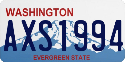 WA license plate AXS1994