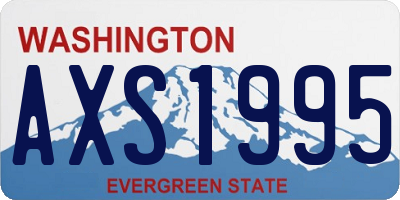 WA license plate AXS1995