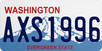WA license plate AXS1996