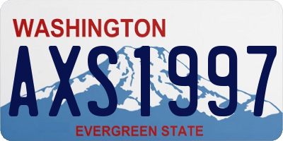 WA license plate AXS1997