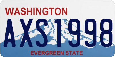 WA license plate AXS1998