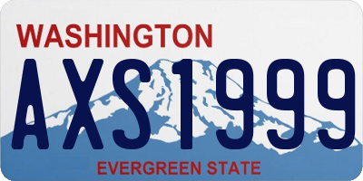 WA license plate AXS1999