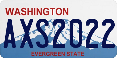WA license plate AXS2022