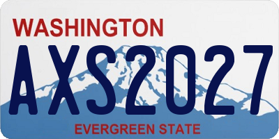 WA license plate AXS2027