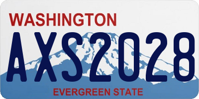 WA license plate AXS2028