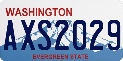 WA license plate AXS2029