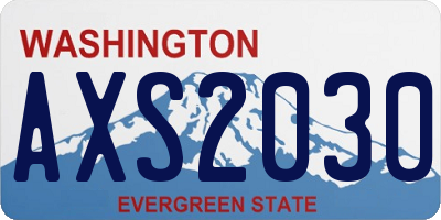 WA license plate AXS2030