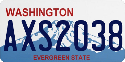 WA license plate AXS2038