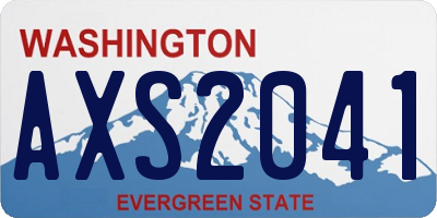 WA license plate AXS2041