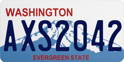 WA license plate AXS2042