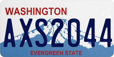 WA license plate AXS2044