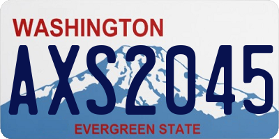 WA license plate AXS2045