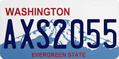 WA license plate AXS2055