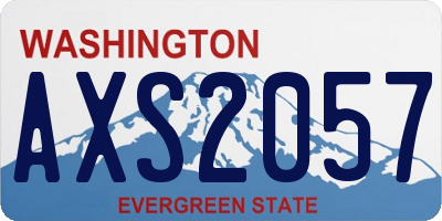 WA license plate AXS2057