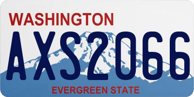 WA license plate AXS2066