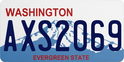 WA license plate AXS2069