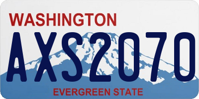 WA license plate AXS2070