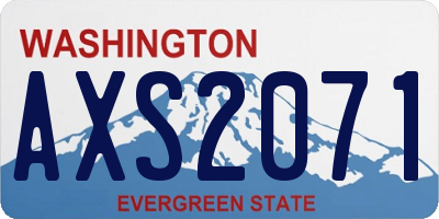 WA license plate AXS2071